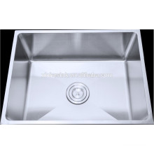 Deep steel scrub sink for kitchenware